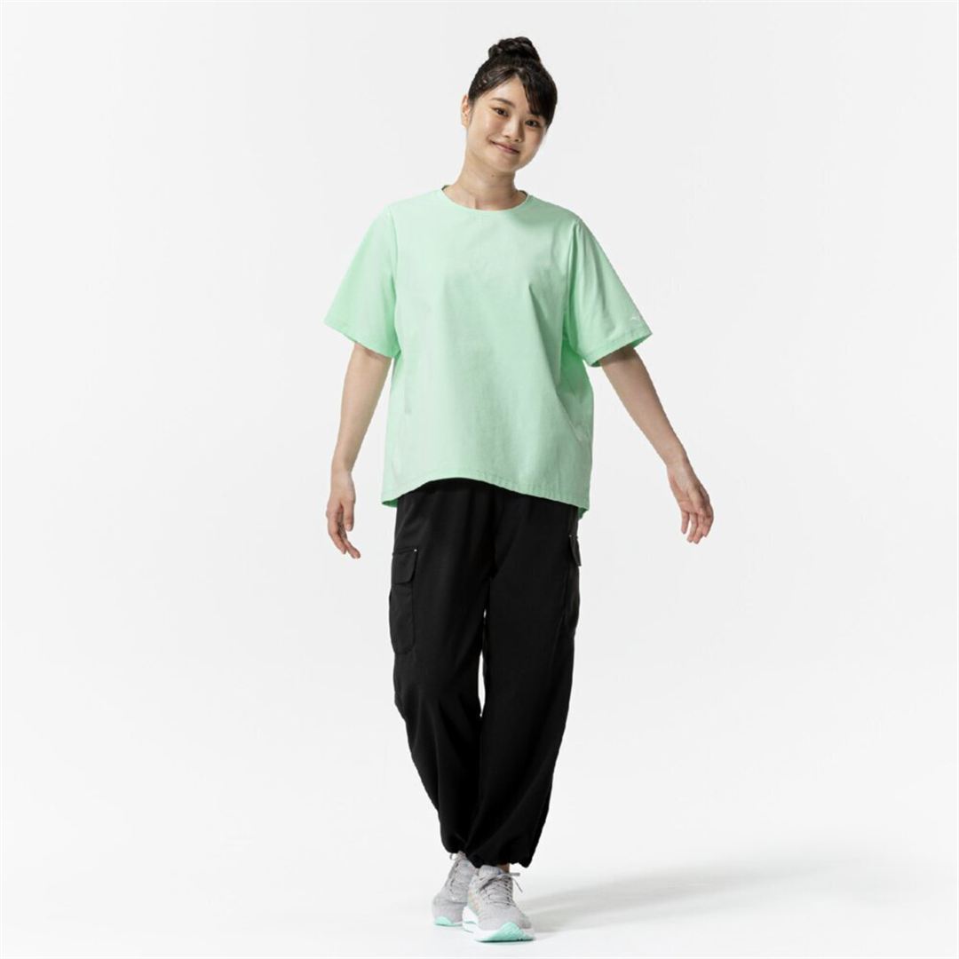 ソフトドライグラフィックTシャツ(ワイドシルエット) アクアグリーン S