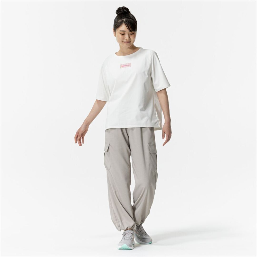 ソフトドライグラフィックTシャツ(ワイドシルエット) スノーホワイト S