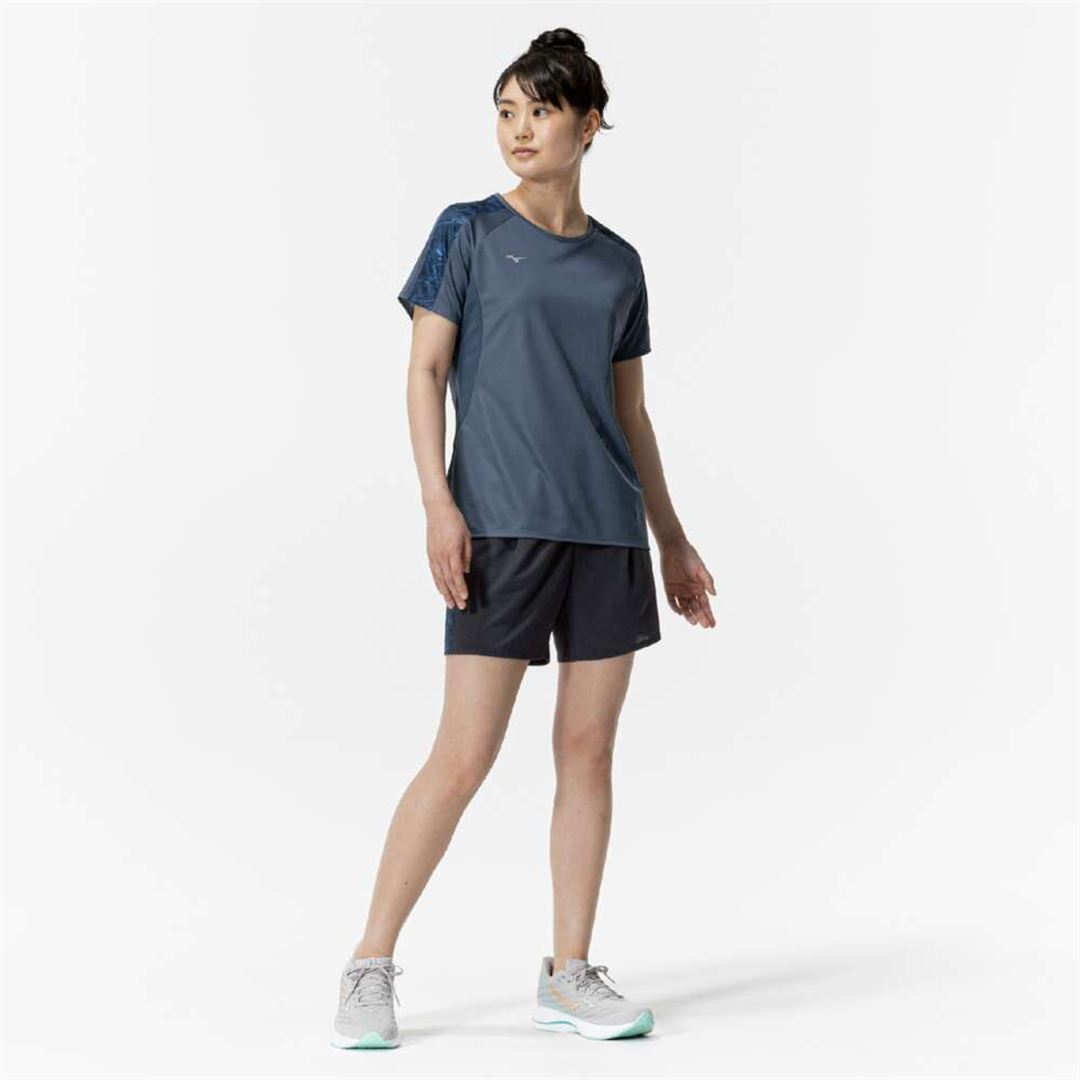 クイックドライTシャツ インディゴ S
