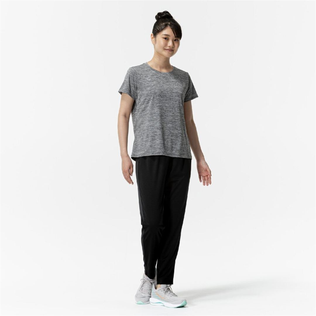 ナビドライTシャツ(半袖／杢調) ライトグレー杢×ライトグレー XL