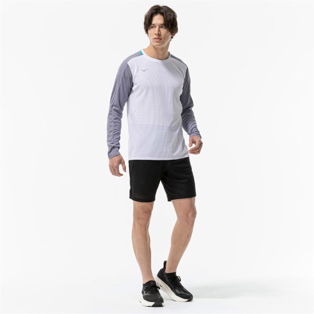 【汗処理／通気】ドライエアロフローTシャツ(長袖) ホワイト S