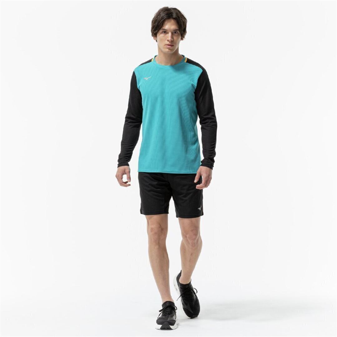 【汗処理／通気】ドライエアロフローTシャツ(長袖) ターコイズ XL