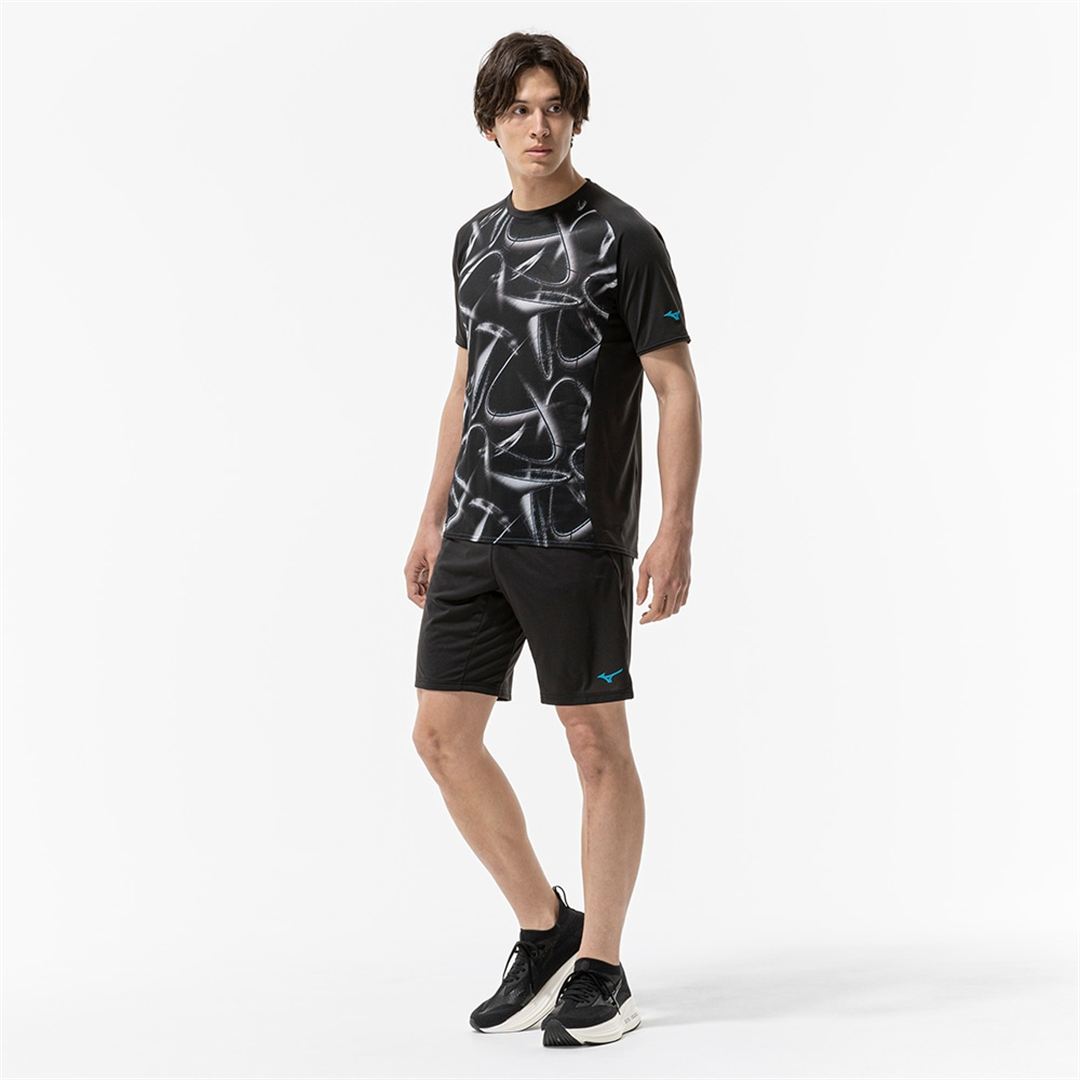 【汗処理／通気／軽量】ドライエアロフローライトTシャツ ブラック S