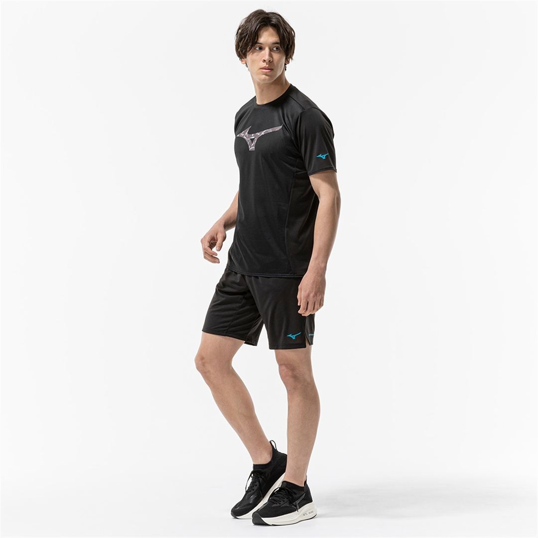 【汗処理／通気／軽量】ドライエアロフローライトTシャツ ブラック M
