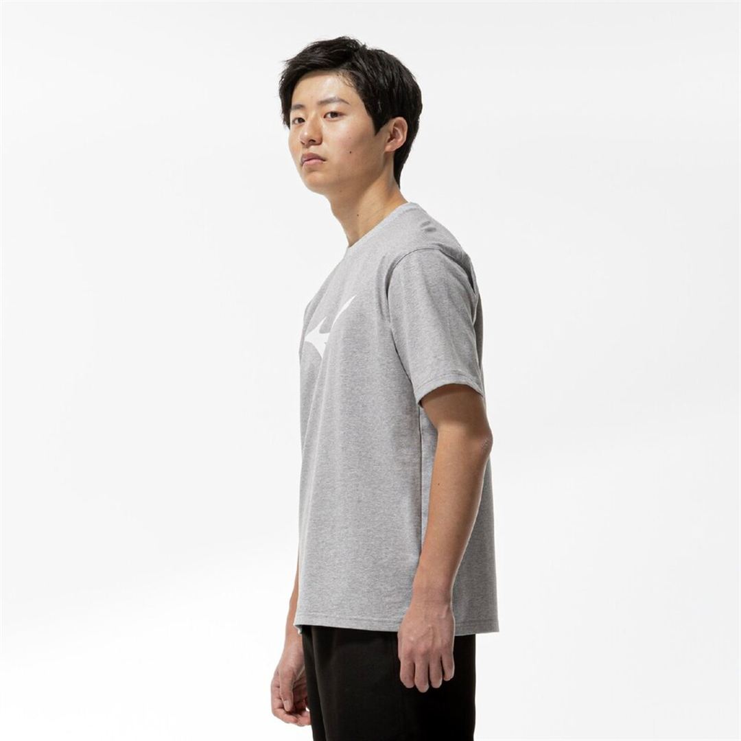 【ミズノ直営限定】THE MZ TEE ビッグロゴTシャツ 杢グレー XL