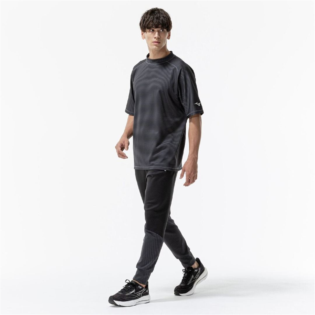 ストレッチボーダーTシャツ ブラック XS