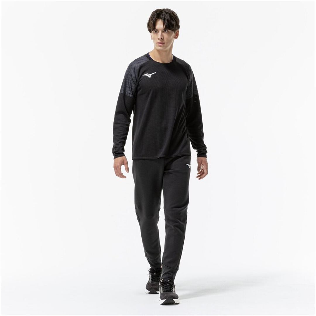 【汗処理／通気】ドライエアロフローTシャツ(長袖) ブラック S