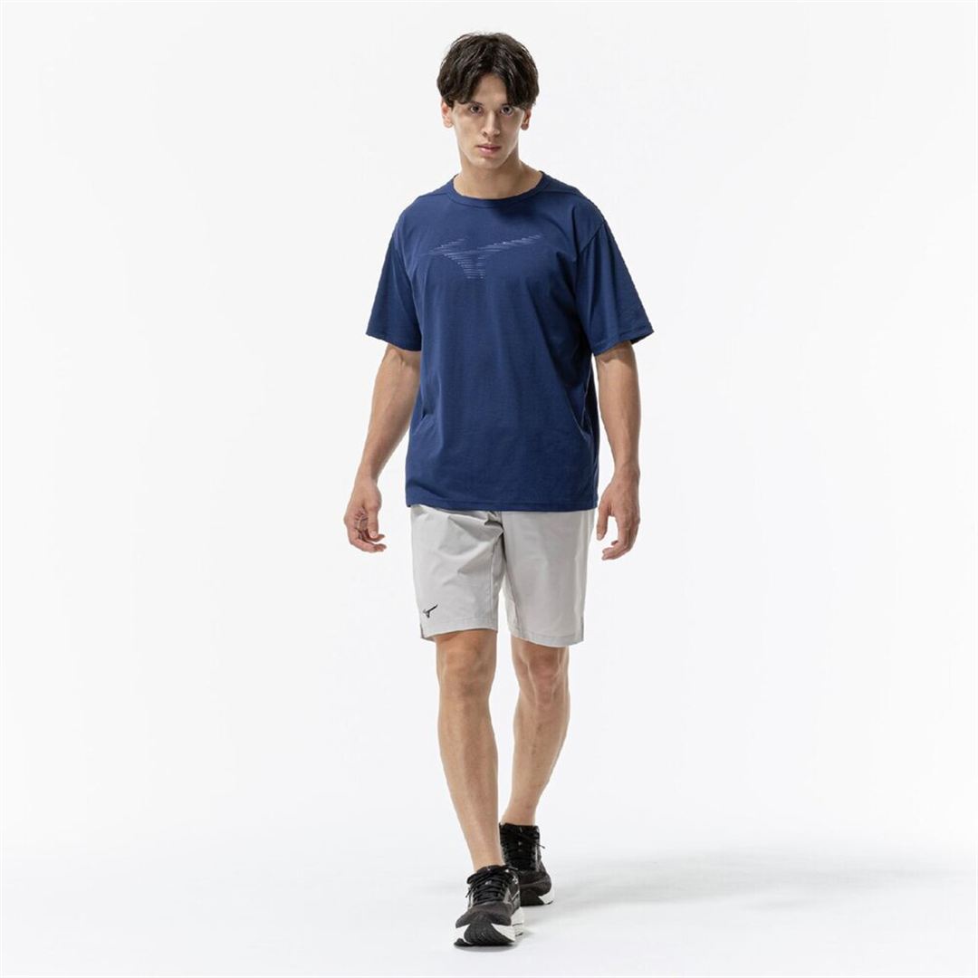ストレッチソフトドライBIGロゴTシャツ エステートブルー XL