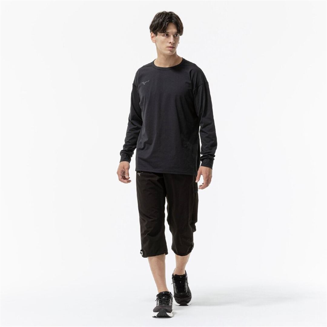 ストレッチソフトドライTシャツ(長袖) ブラック XL
