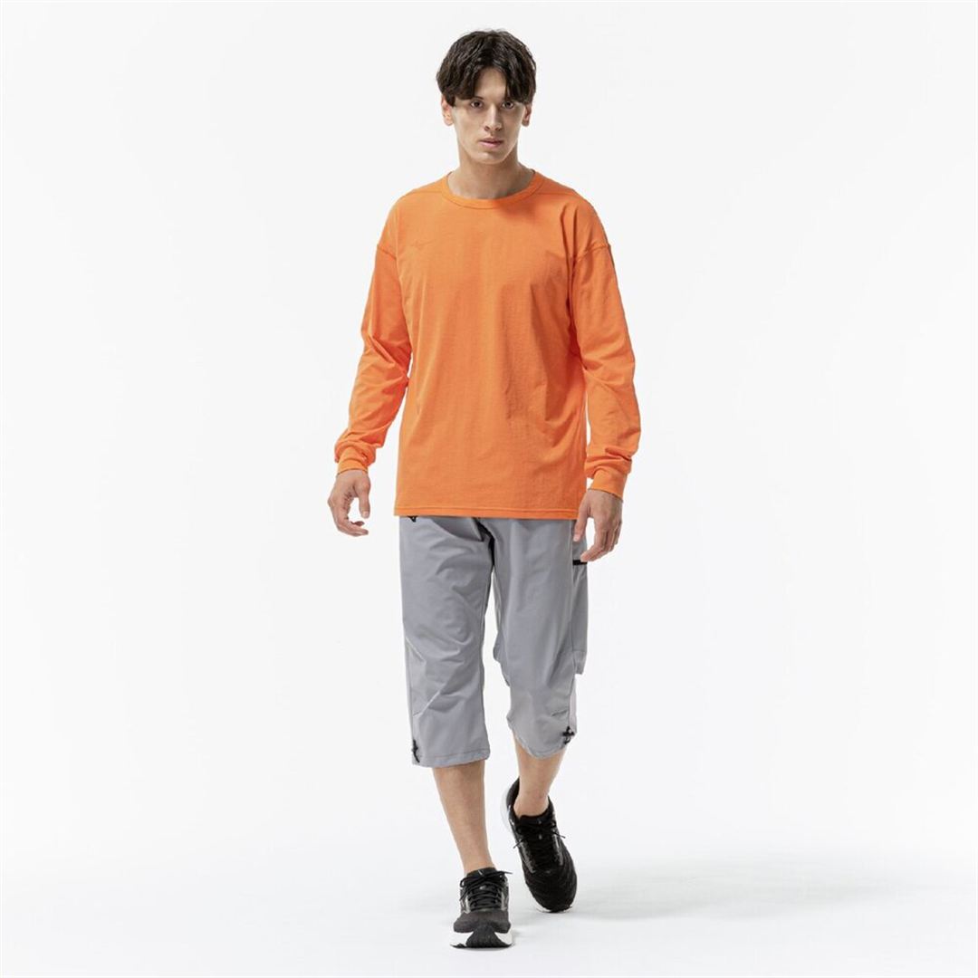 ストレッチソフトドライTシャツ(長袖) サンセットオレンジ XL