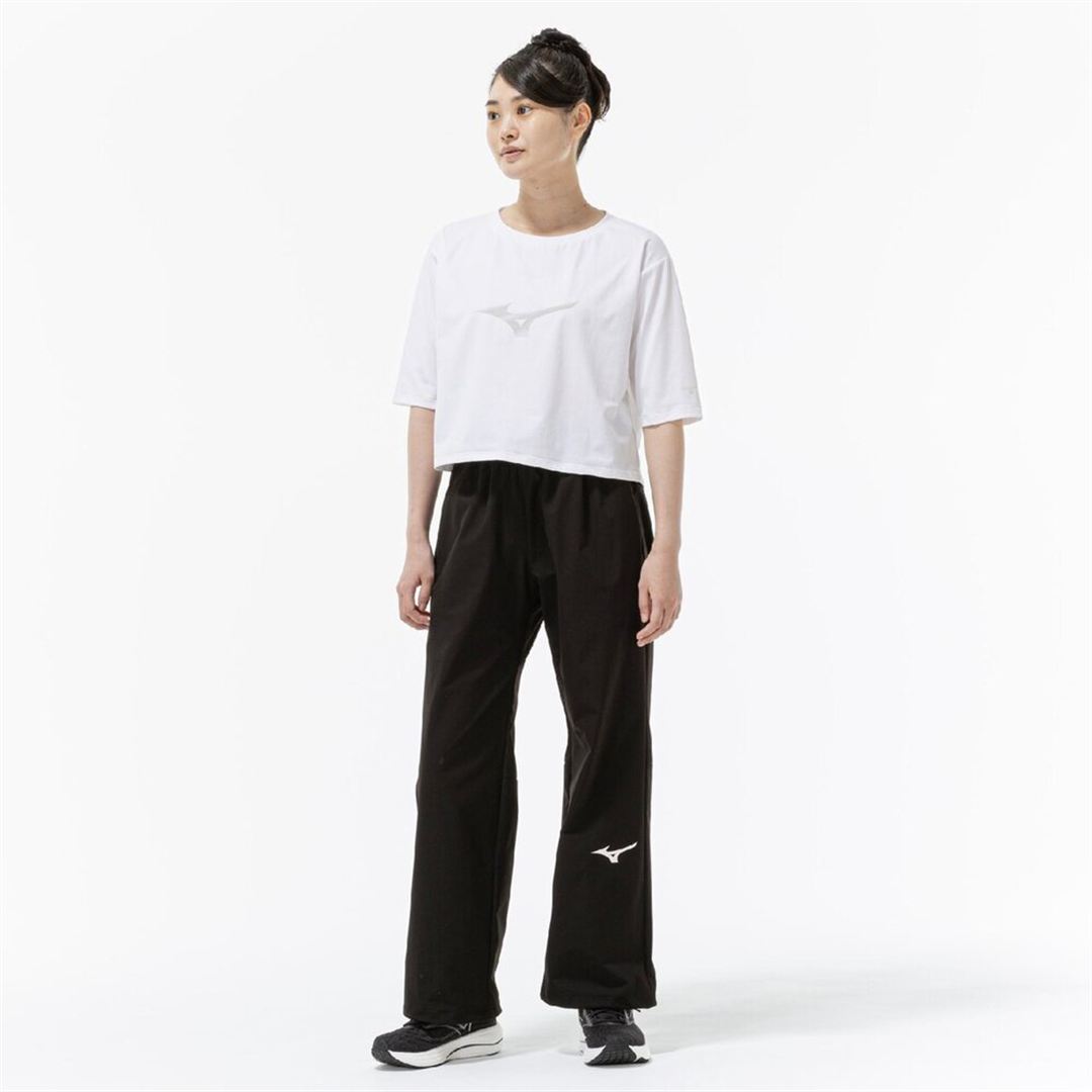ストレッチソフトドライクロップドTシャツ(ワイドシルエット) ホワイト S