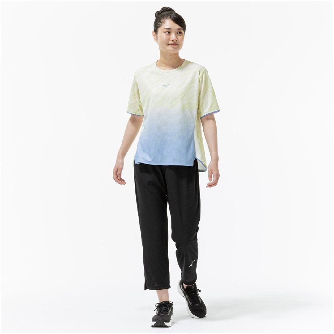 【汗処理／通気】ドライエアロフローグラデーションTシャツ(ワイドシルエット) ソフトサンドイエロー L