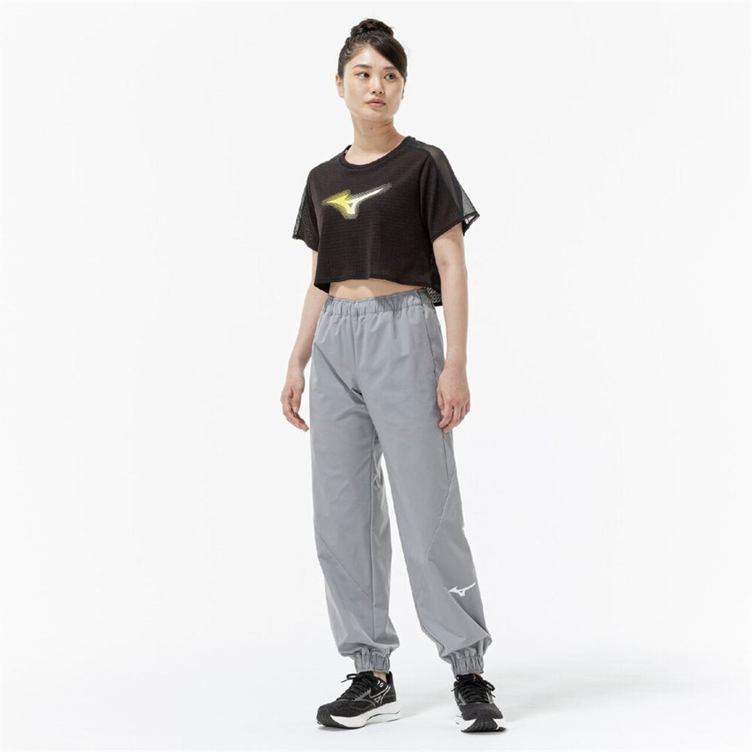 【汗処理／通気】ドライエアロフロージャカードクロップドTシャツ ブラック S