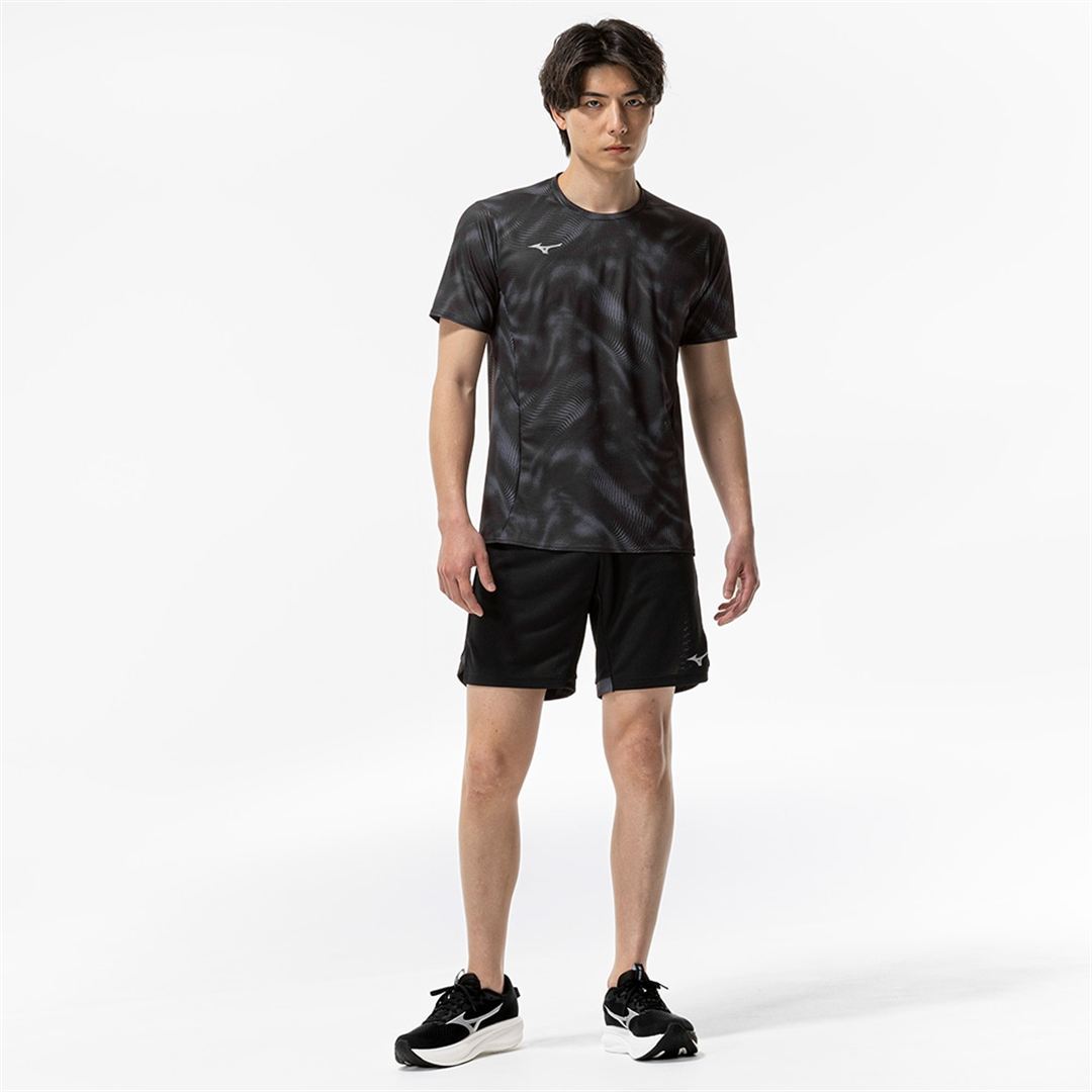 【汗処理／通気】ドライエアロフローTシャツ ブラック S