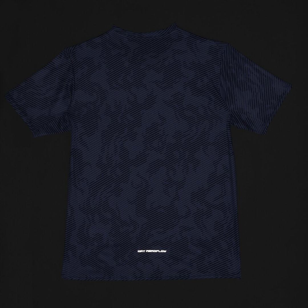 【ミズノ直営限定／汗処理／通気】ドライエアロフローTシャツ エステートブルー XL