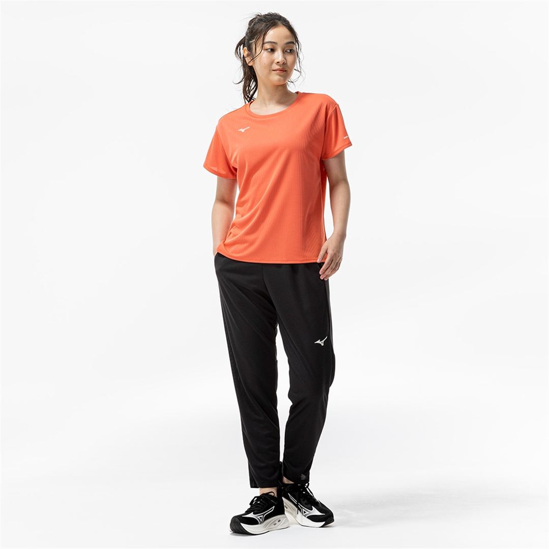 【汗処理／通気】ドライエアロフローTシャツ(ワイドシルエット) サンストーンオレンジ XL