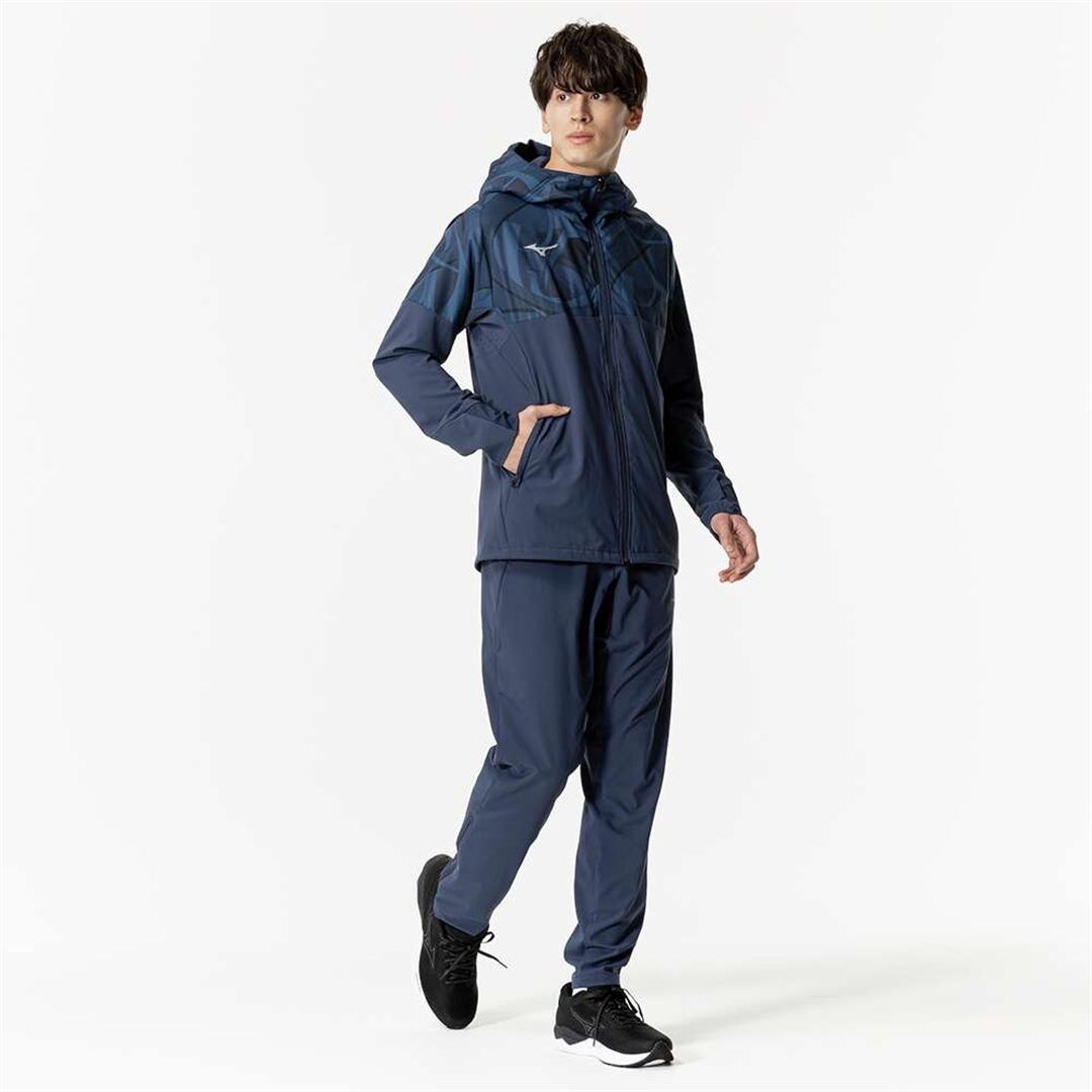 ストレッチクロスフーディ ページエントブルー XL