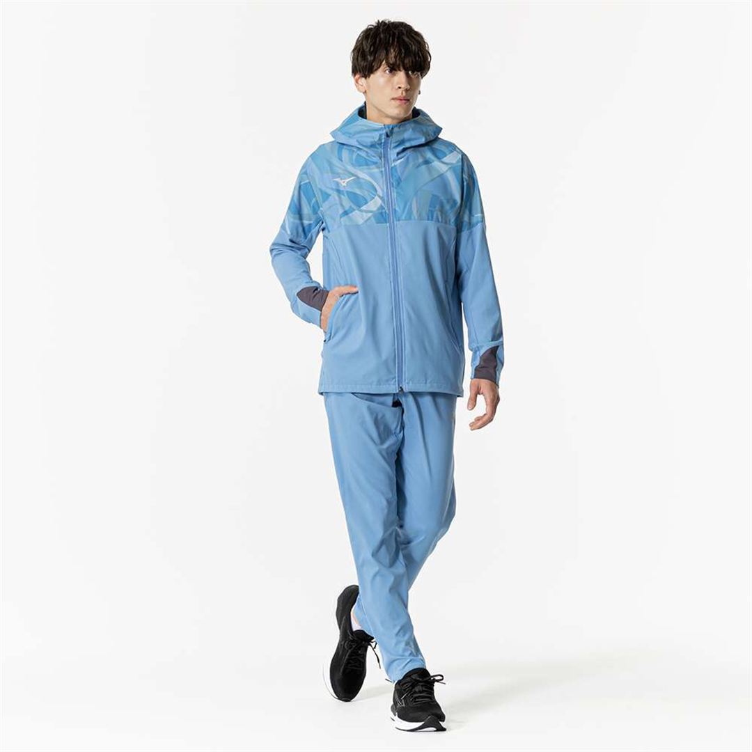ストレッチクロスフーディ パリジャンブルー XL