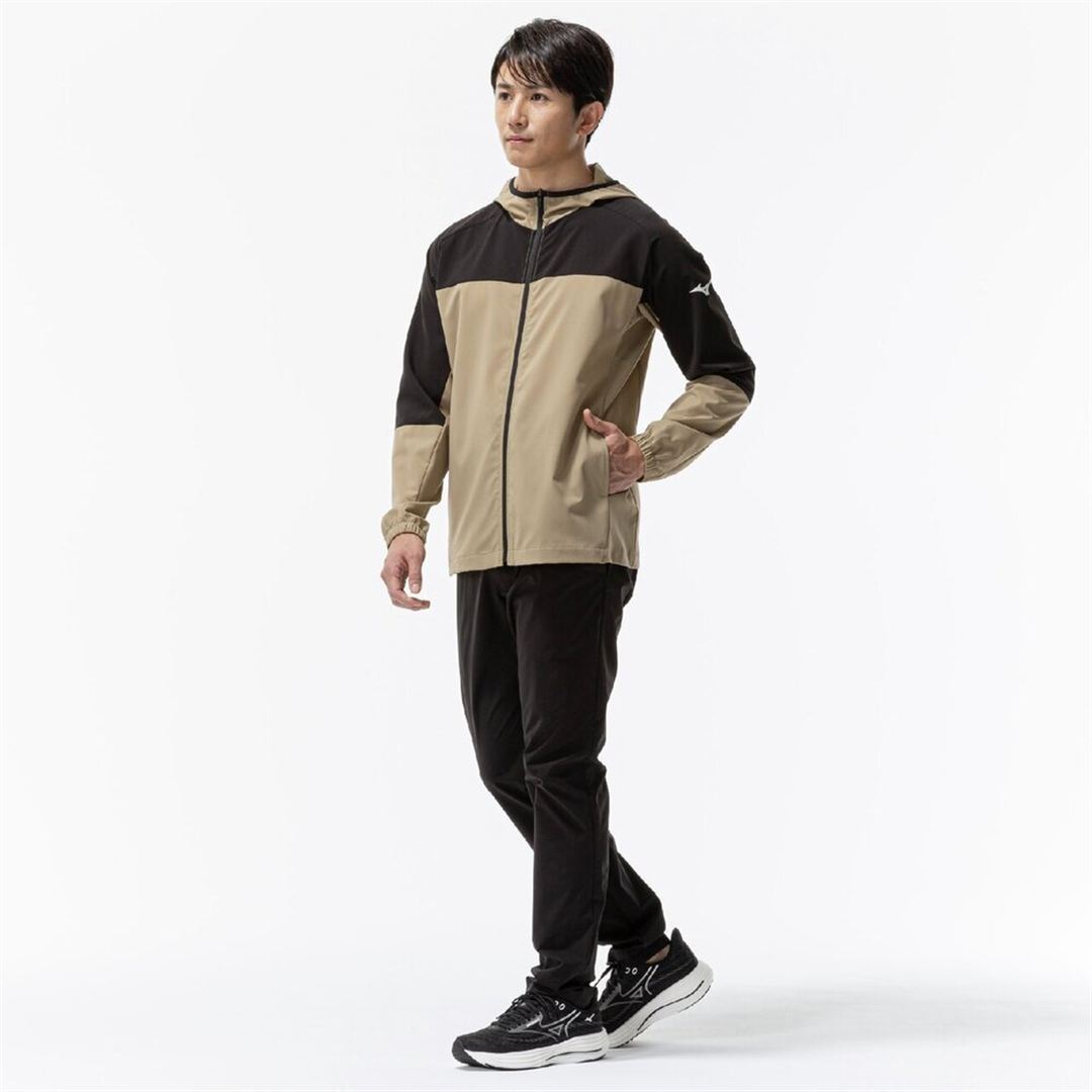 ストレッチムーブクロスジャケット ベージュ×ブラック XS