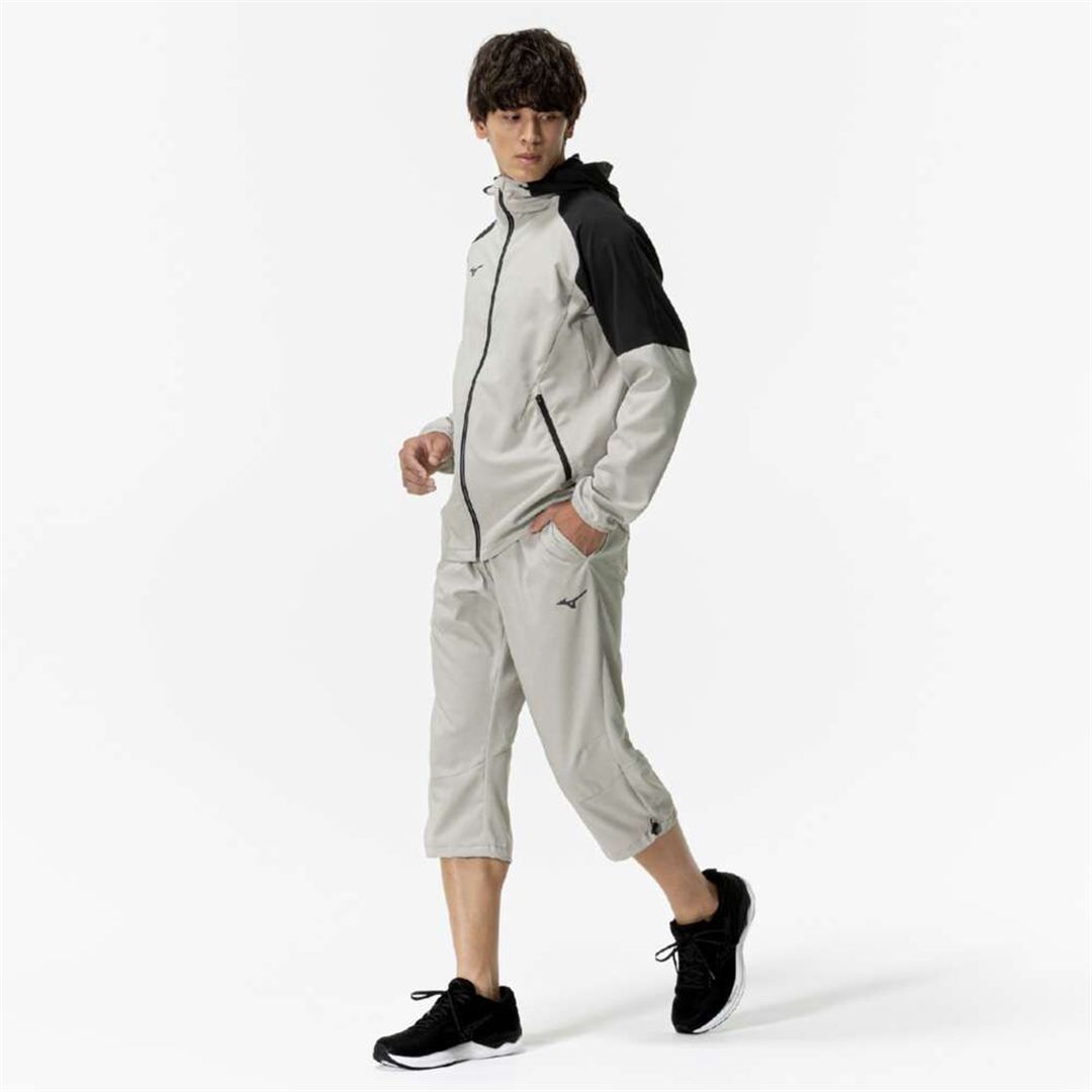 ストレッチクロス7分丈パンツ クラウドベージュ杢 S