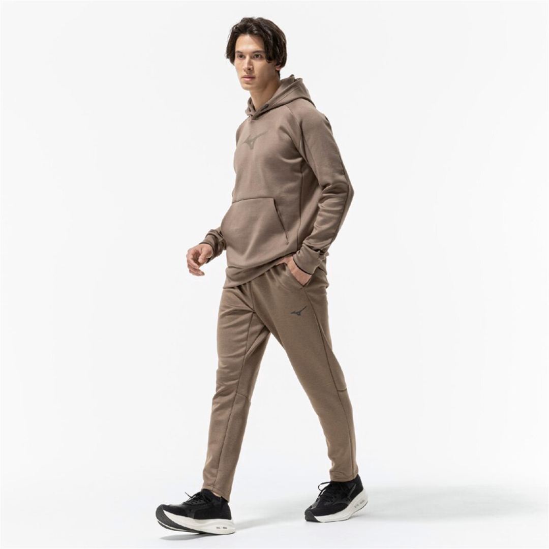 ストレッチスウェットスリムパンツ キャメル杢 XS