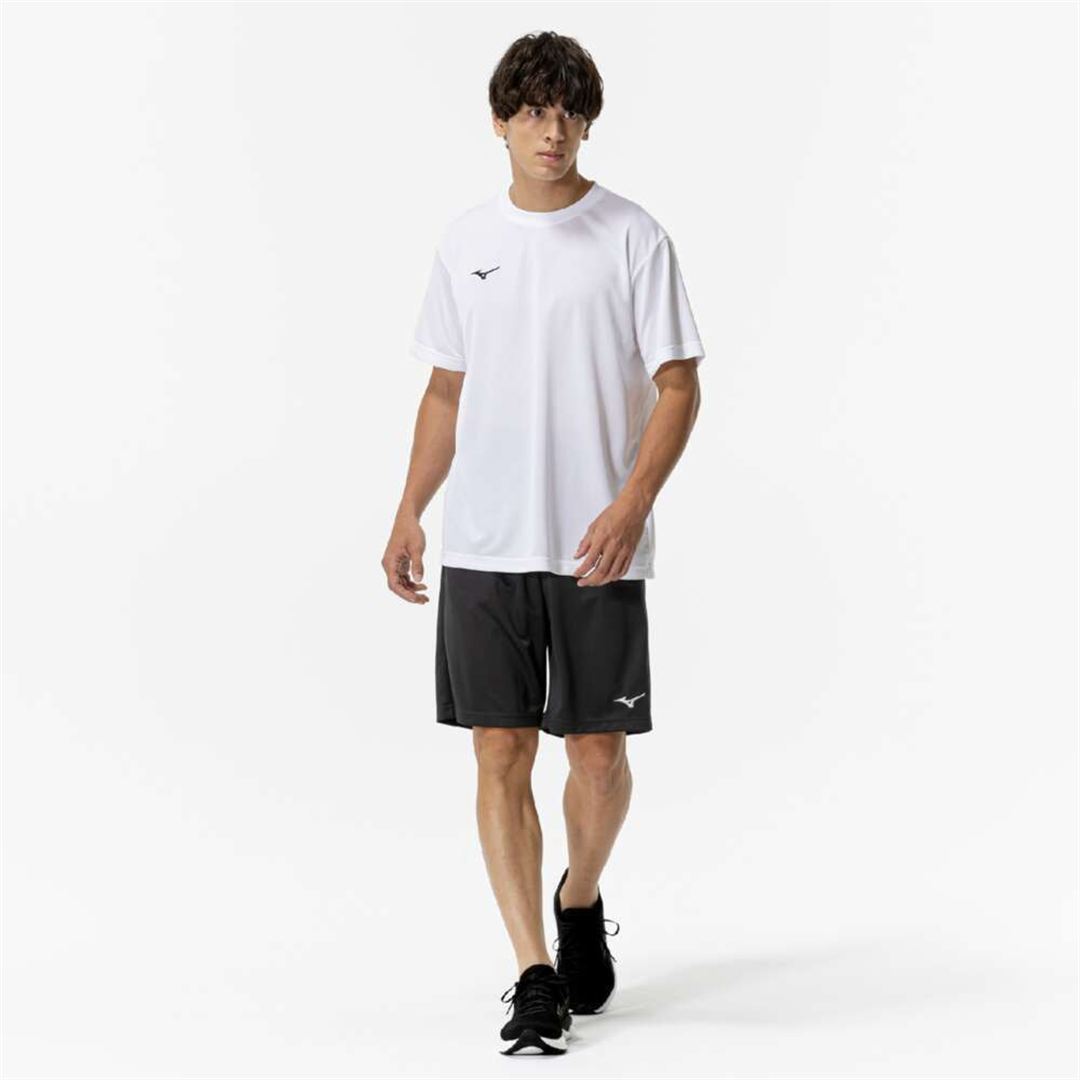 ナビドライニットハーフパンツ チャコールグレー×シルバー XL