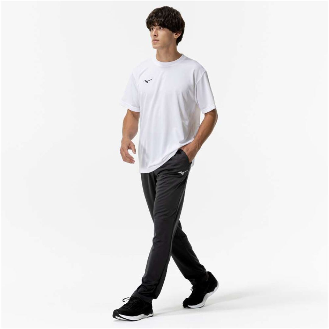 ナビドライニットロングパンツ チャコールグレー×シルバー S