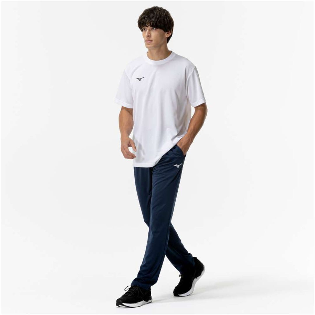 ナビドライニットロングパンツ ドレスネイビー×シルバー XL