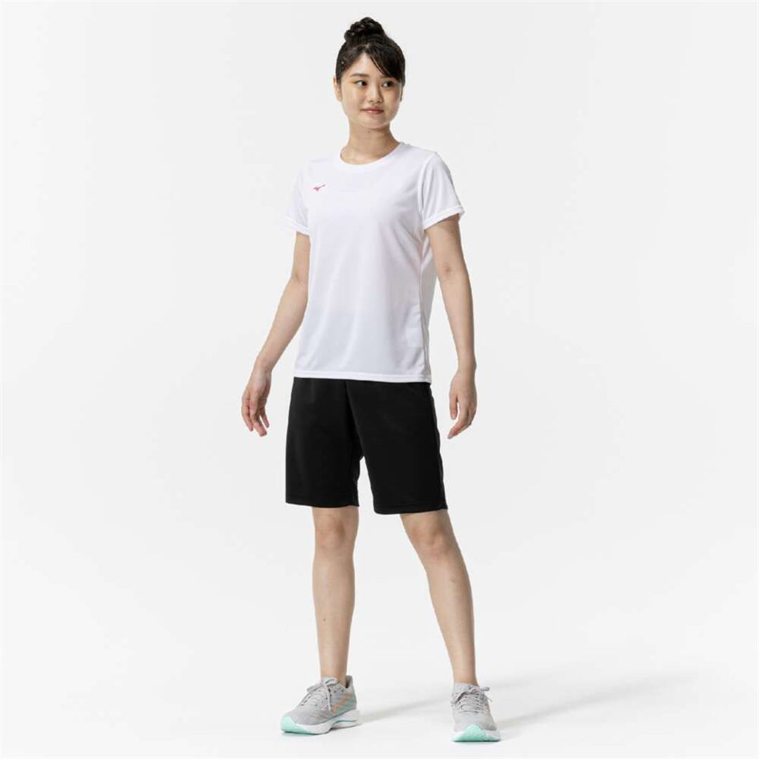 ナビドライニットハーフパンツ ブラック×マゼンダ XL