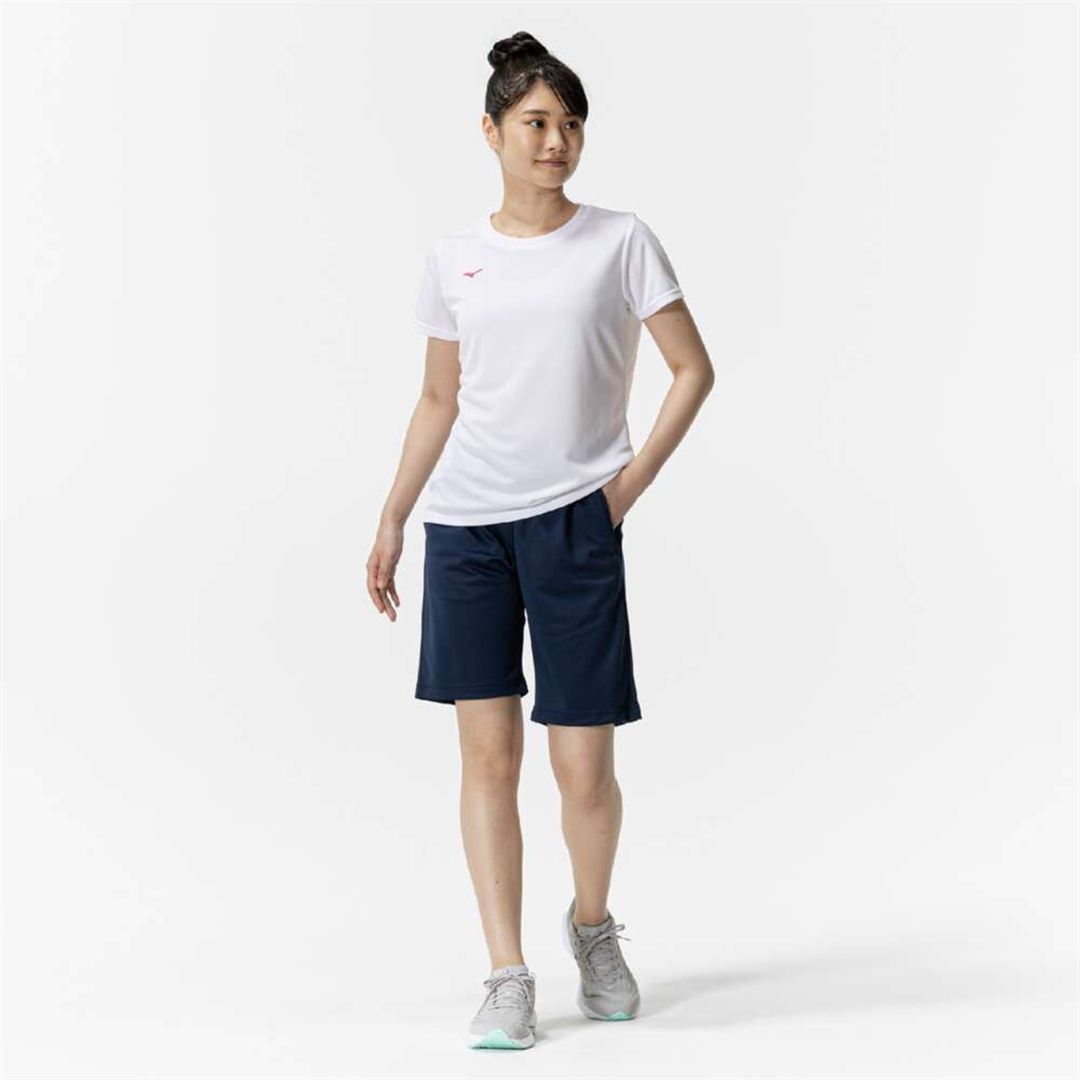 ナビドライニットハーフパンツ ドレスネイビー×ブルー S