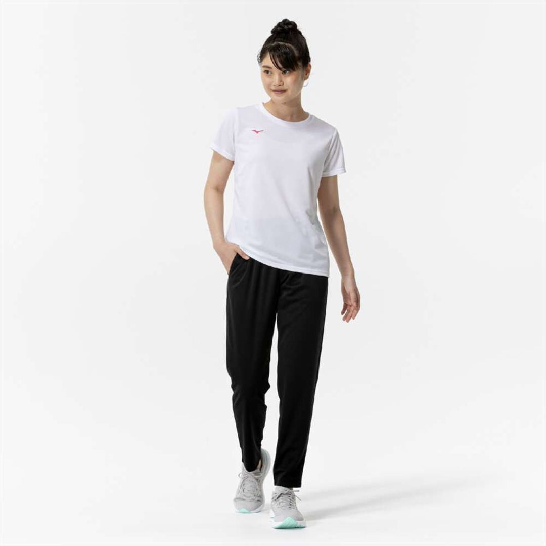 ナビドライ ニットロングパンツ ブラック×マゼンダ XL