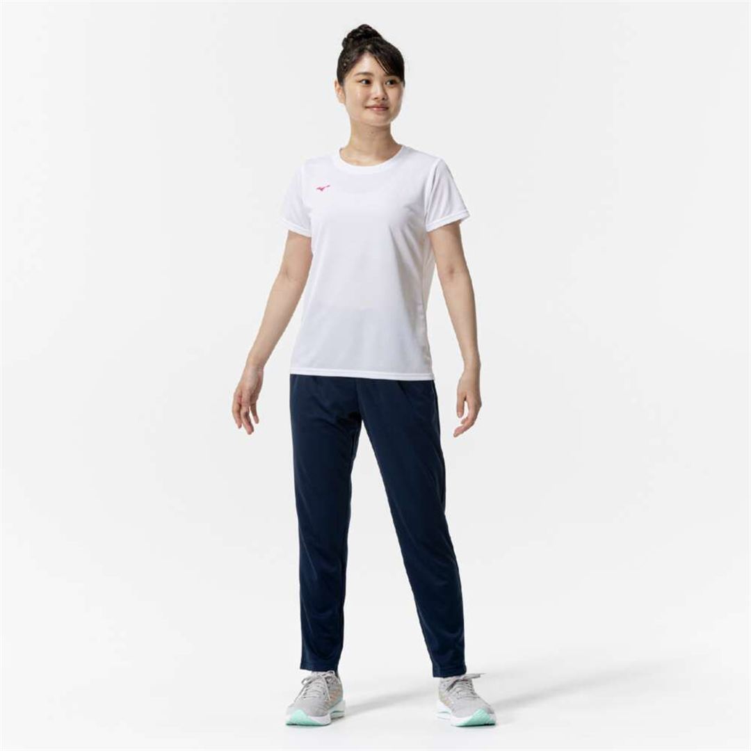 ナビドライ ニットロングパンツ ドレスネイビー×ブルー XL