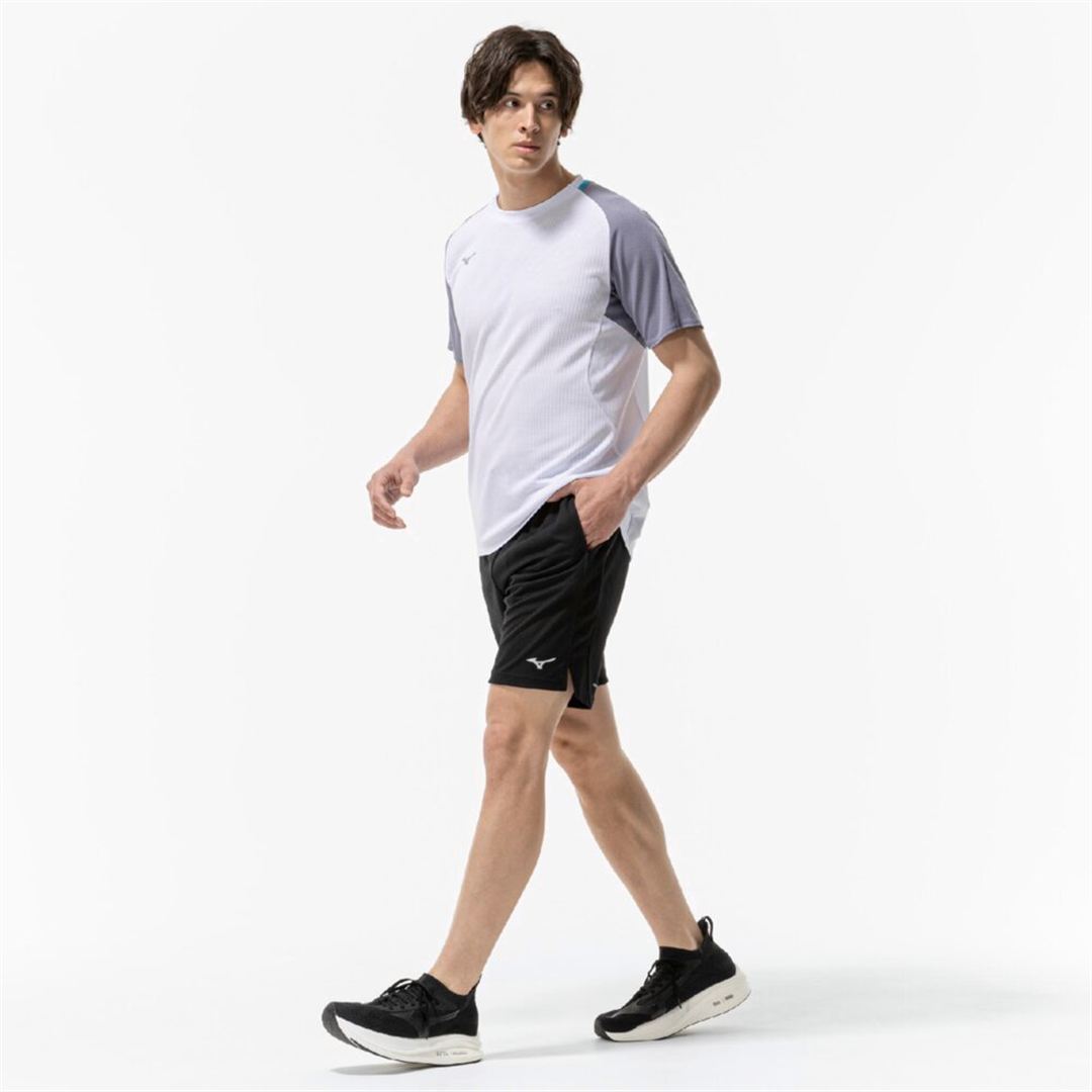 【汗処理／通気】ドライエアロフローハーフパンツ ブラック XL
