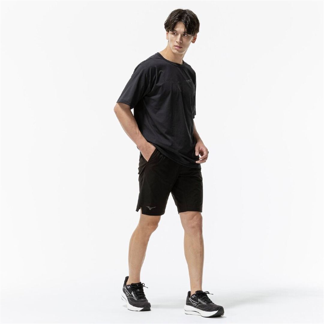 ストレッチウーブンハーフパンツ ブラック XL