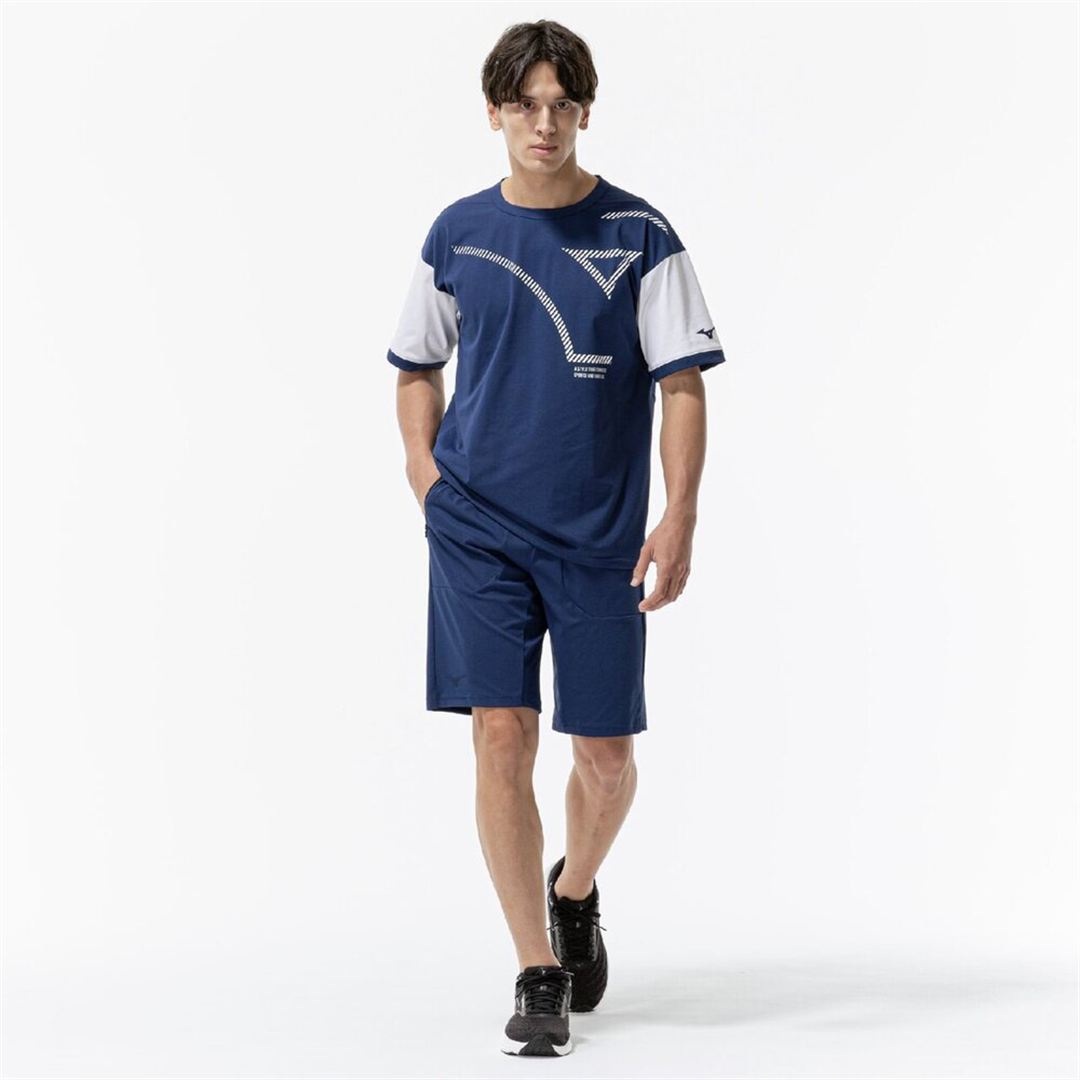 ストレッチソフトドライハーフパンツ エステートブルー XL