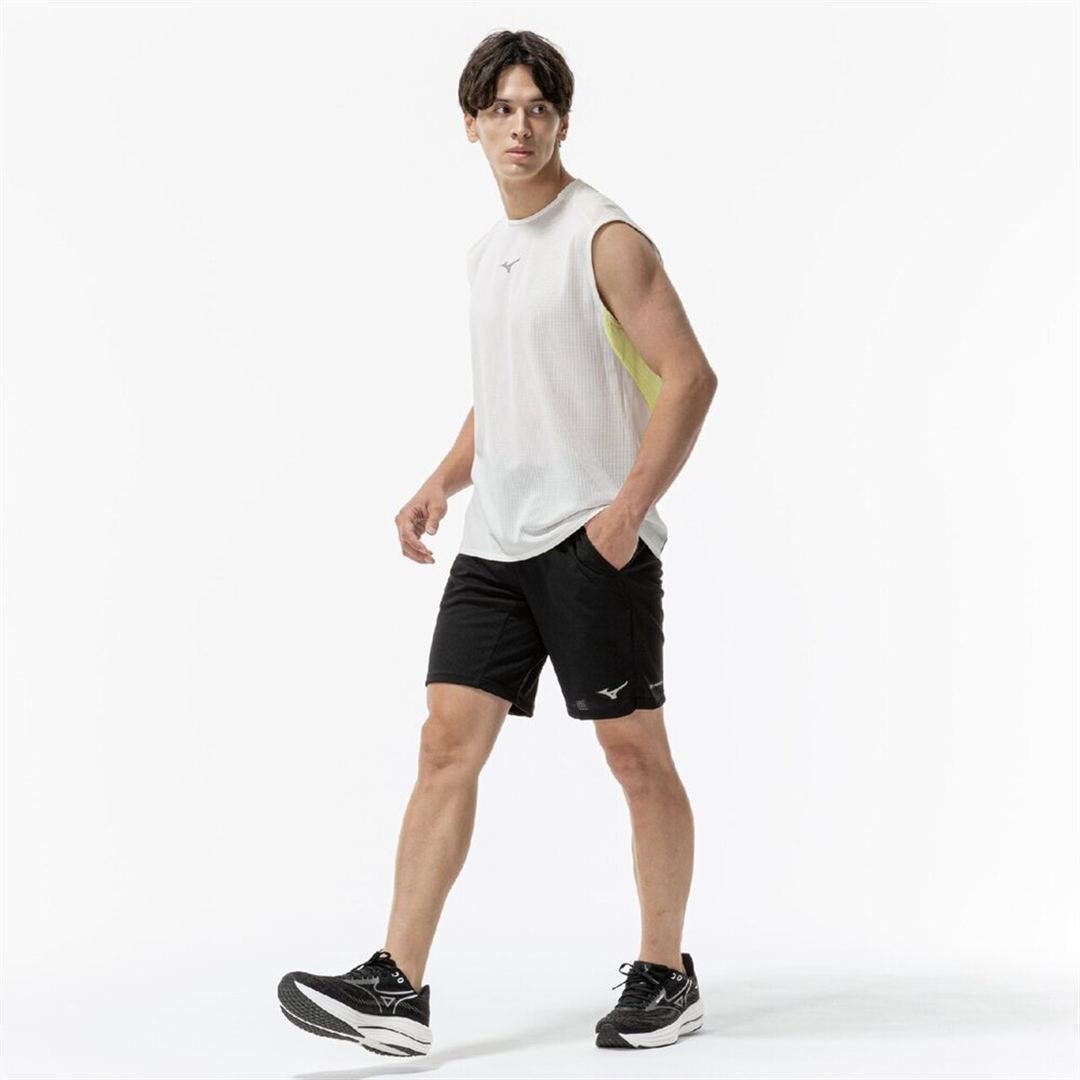 【汗処理／通気】ドライエアロフローハーフパンツ ブラック XL