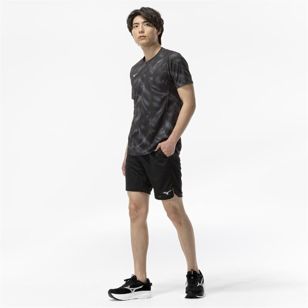 【汗処理／通気】ドライエアロフローハーフパンツ ブラック XL