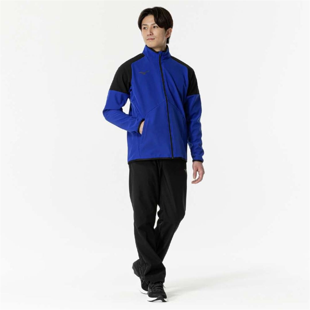 【ストレッチ／防風】テックシールドジャケット サーフブルー×ブラック XS