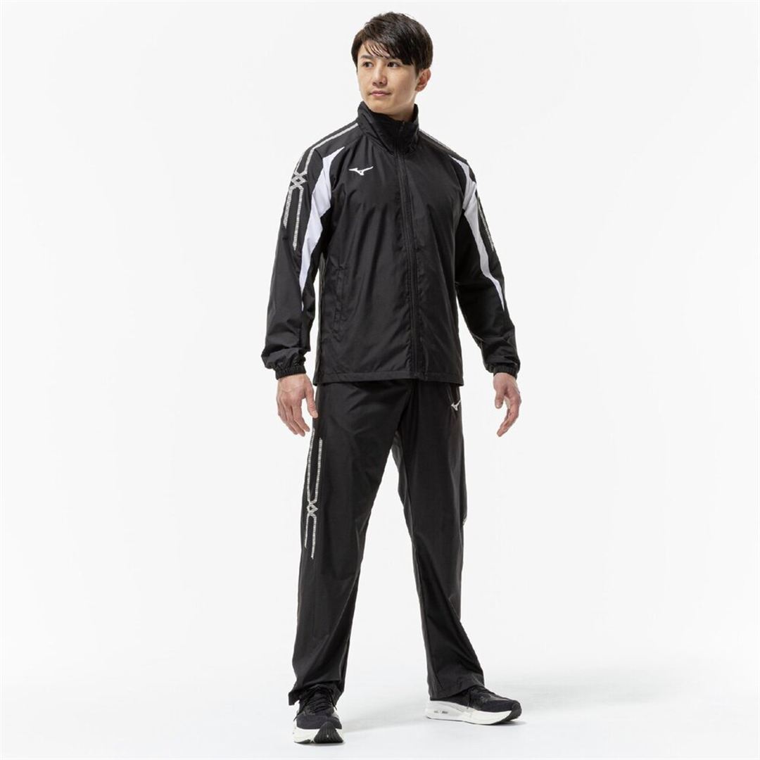 MCライン ウィンドブレーカージャケット ブラック×ホワイト XS