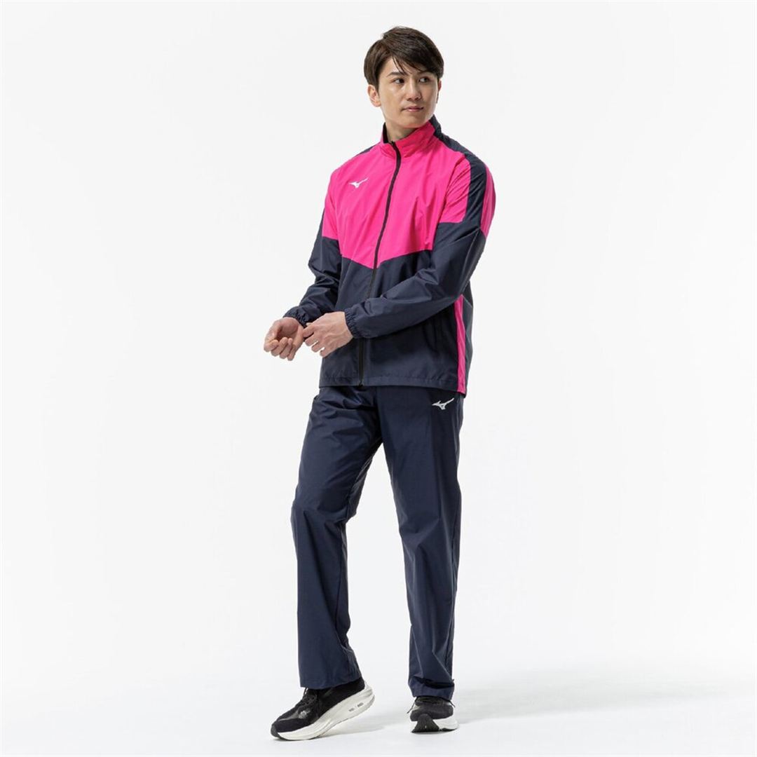 ウィドブレーカージャケット ピンクグロー×ディープネイビー XS
