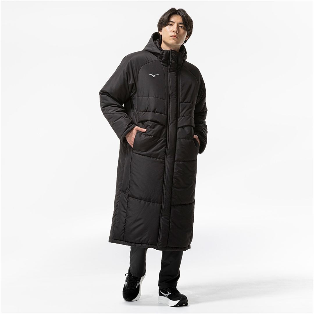 【保温素材／吸湿発熱】テックフィルブレスサーモロングコート ブラック XS