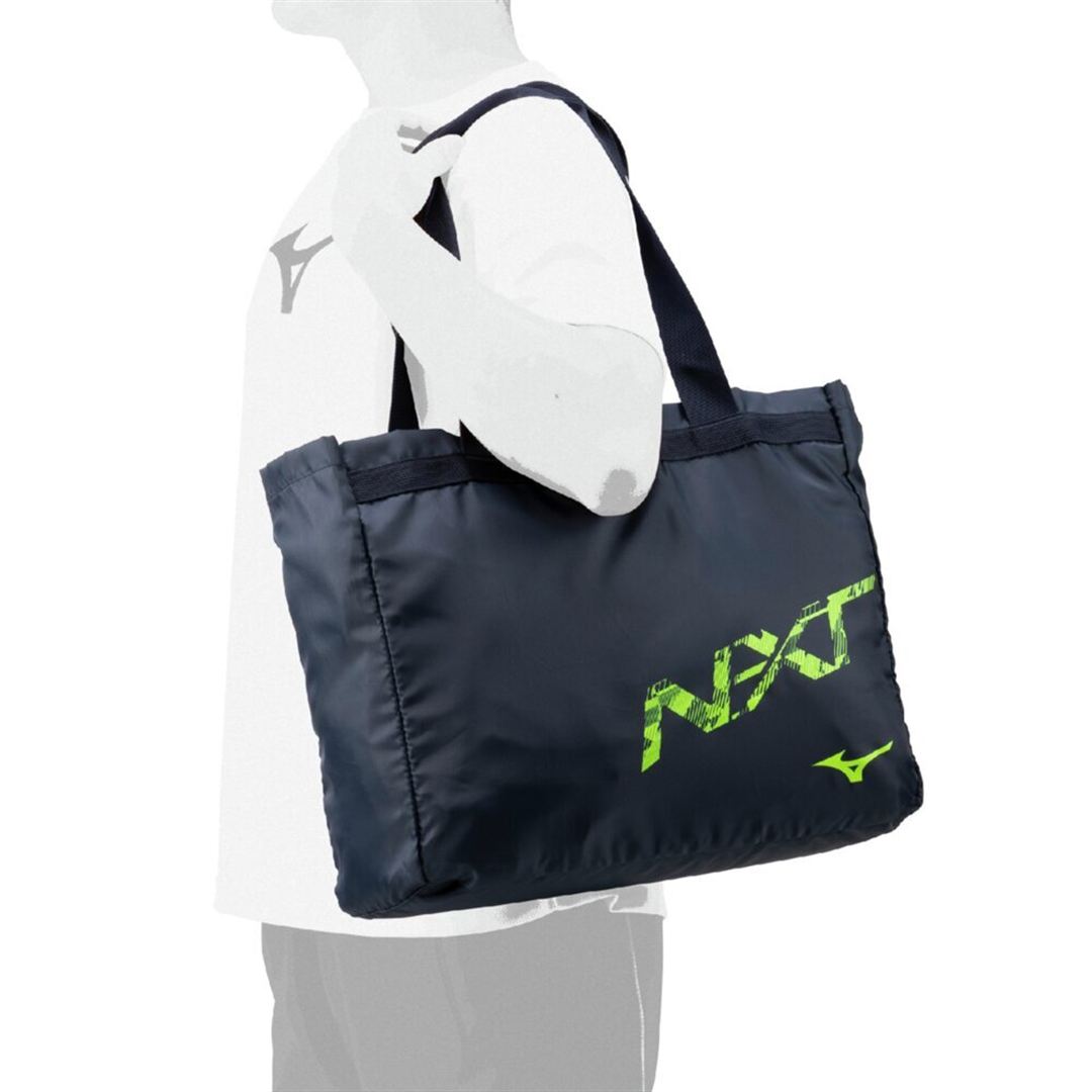 N-XTポケッタブルトート ネイビー×ライム