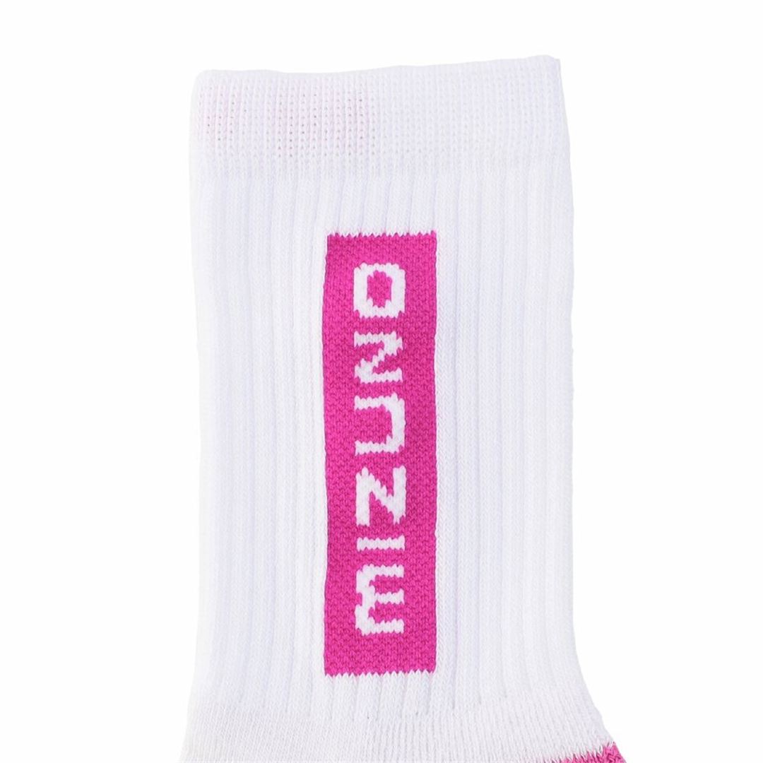 ドライベクターMIZUNOロゴソックス(ミドル丈) ピンク 22-24
