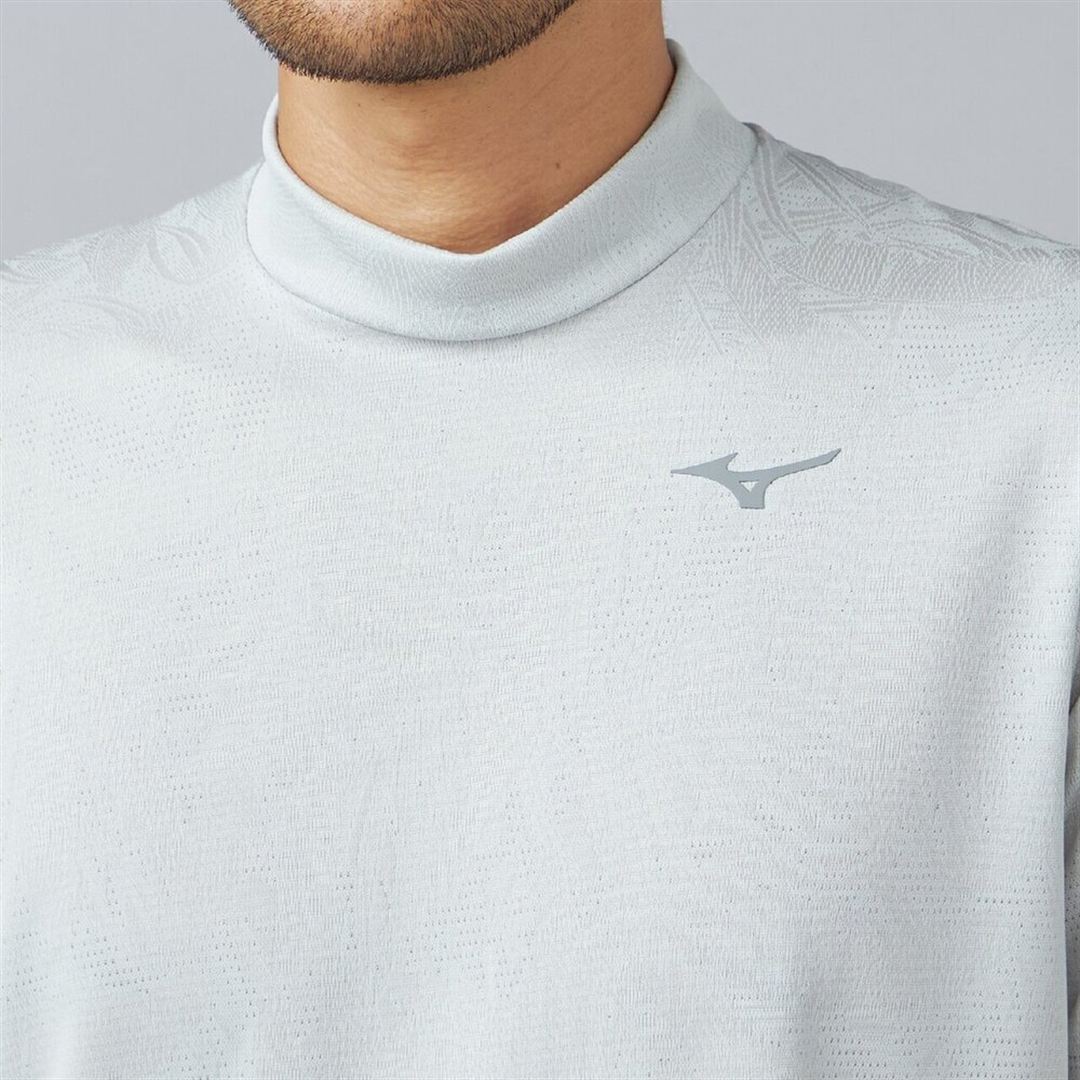 ネクスライト半袖モックネックシャツ グレー 2XL