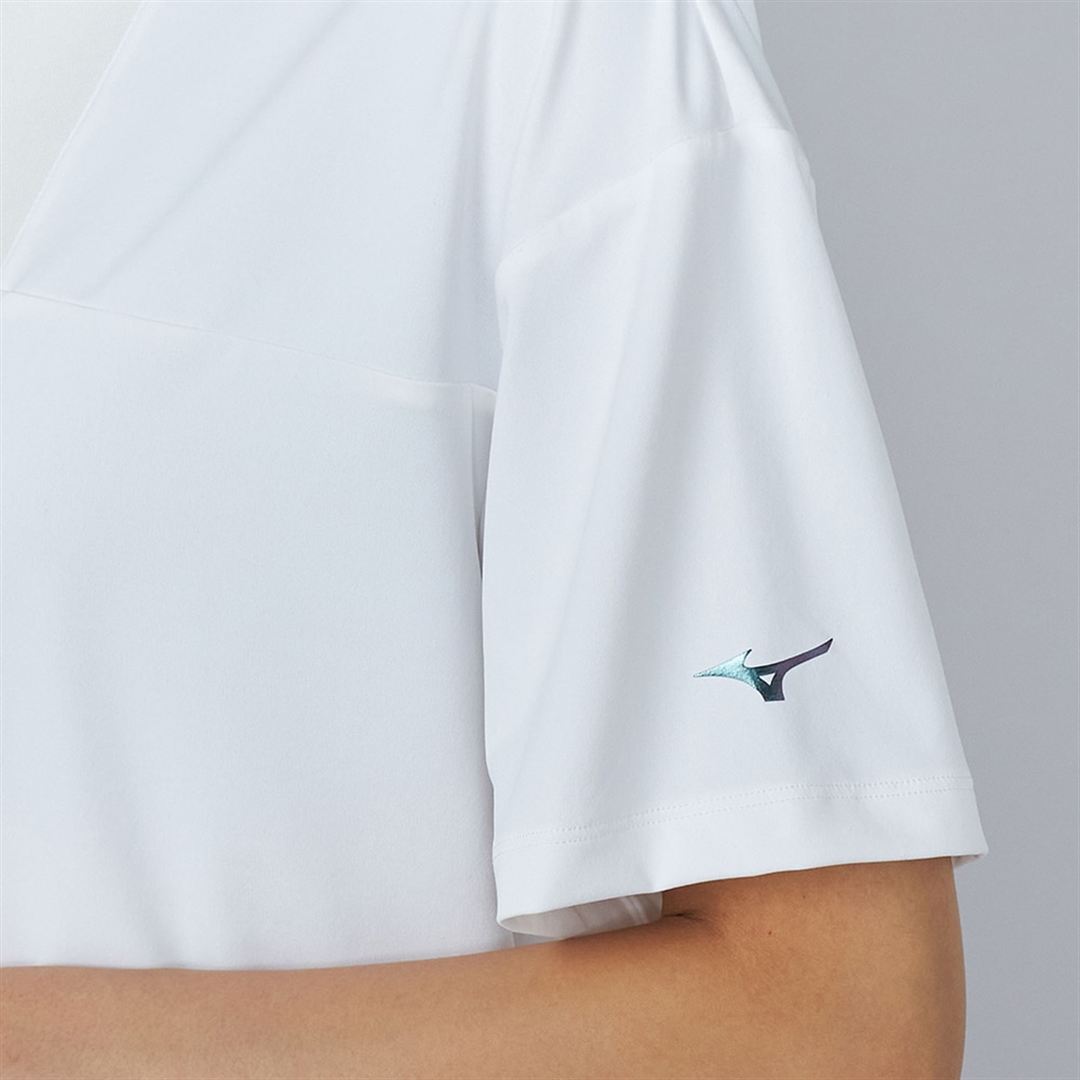 UVハーフジップ半袖シャツ ホワイト XL