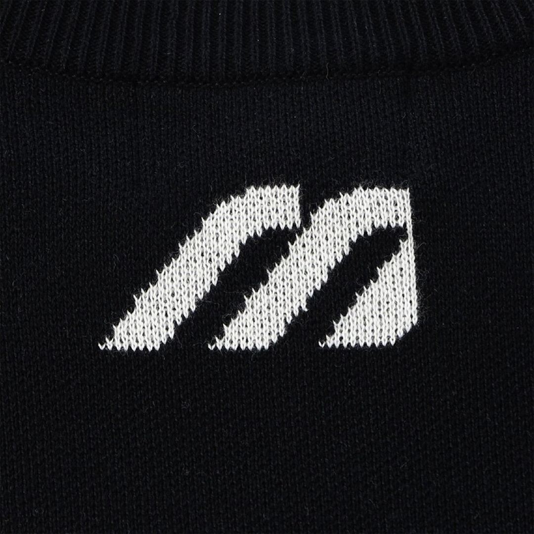 モノグラムM  ワードマーククルーネックセーター ブラック XL