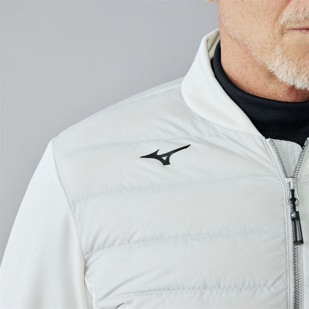 【吸湿発熱】MIZUNOブレスサーモハイブリッドブルゾン アイスグレー M