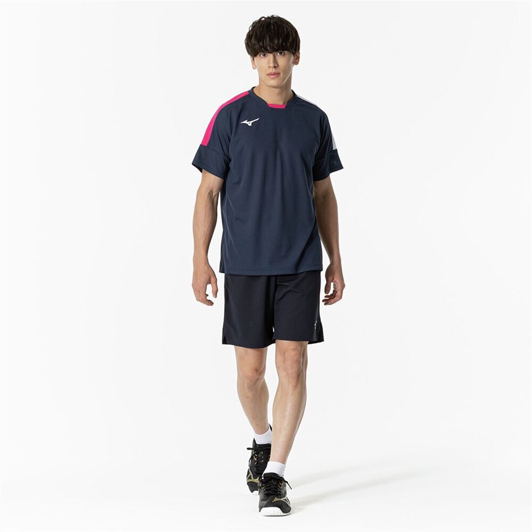【汗処理／通気】ドライエアロフローゲームシャツ(ラケットスポーツ) ドレスネイビー 2XL