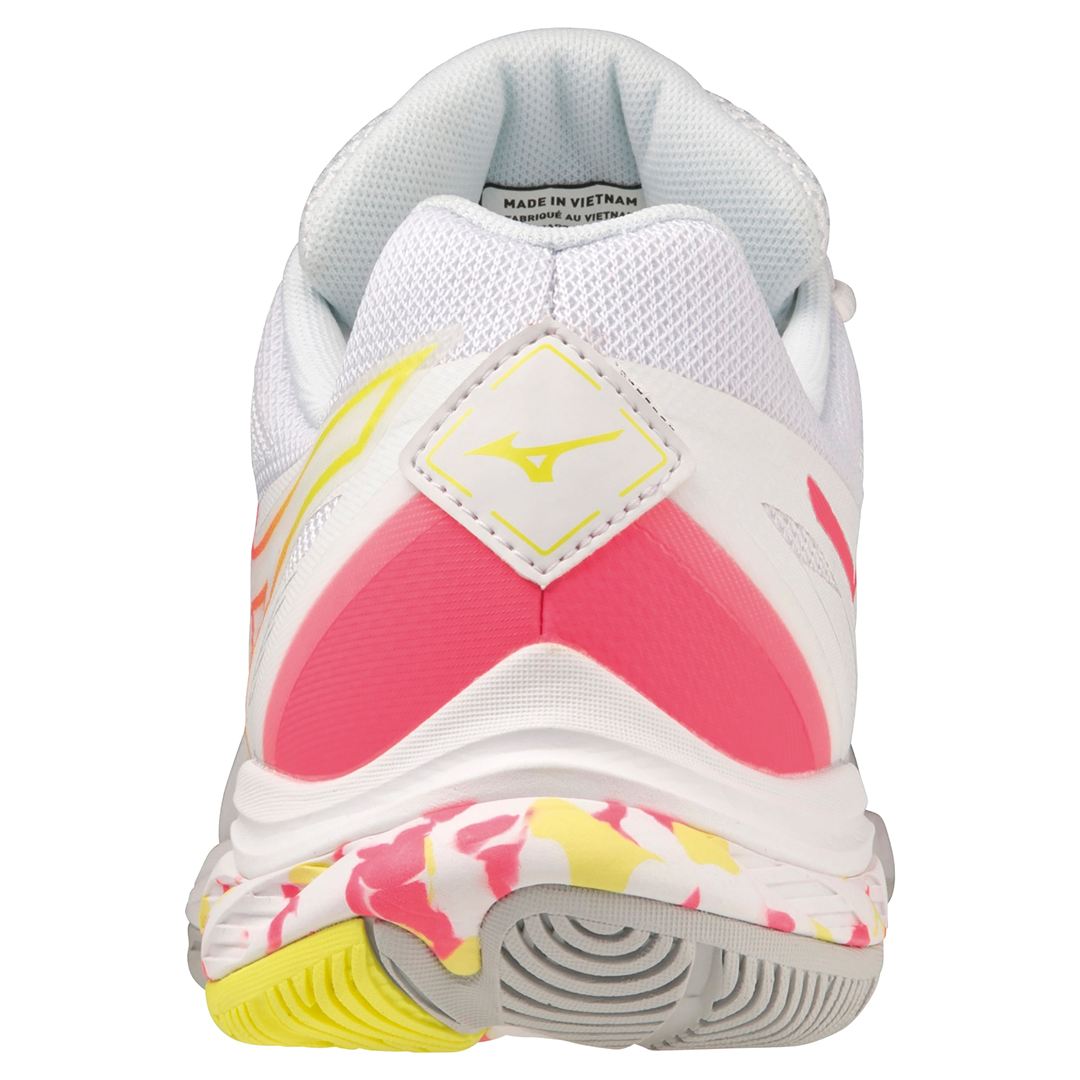 ウエーブファング2 FIT(バドミントン) ホワイト×ピンク×イエロー 22.5