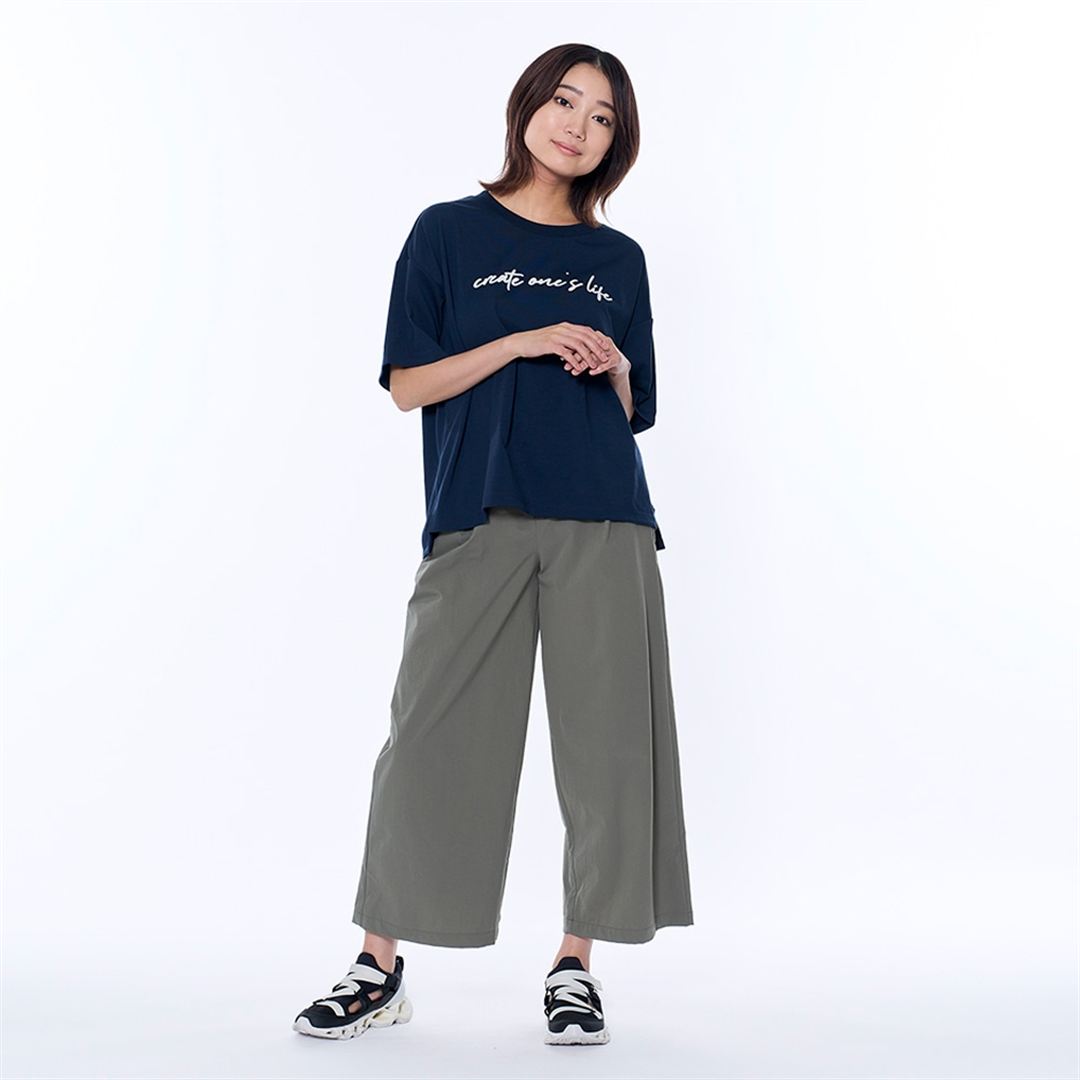 リサイクルポリエステル グラフィックTシャツ サル-トネイビー M